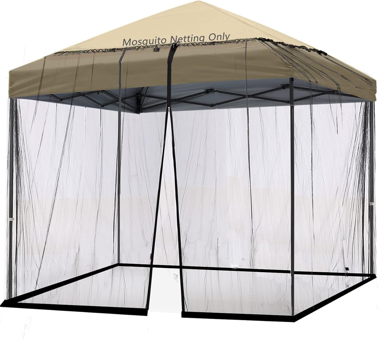 10′ x 10′ Patio Umbrellas Netting Mosquito Netting, Gazebo Canopy Patio Umbrella Square Clearance or Circularity OtdoorCanopy Umbrella Screen (Black)（Note: Mosquito Netting only）