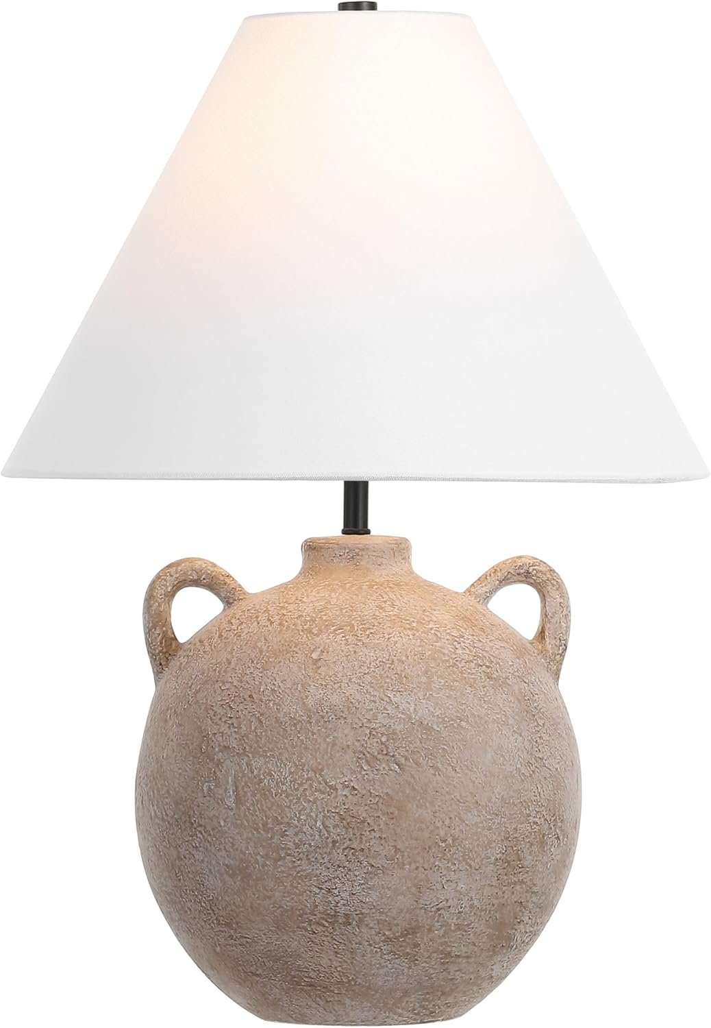 SAFAVIEH Lighting – Soline 24-Inch Ceramic Table Lamp – Antique Brown – Urn Amphora-Style Design – Ideal for Living Room, Bedroom, Entryway, Home Office – LED Bulb Included (TBL4563A)