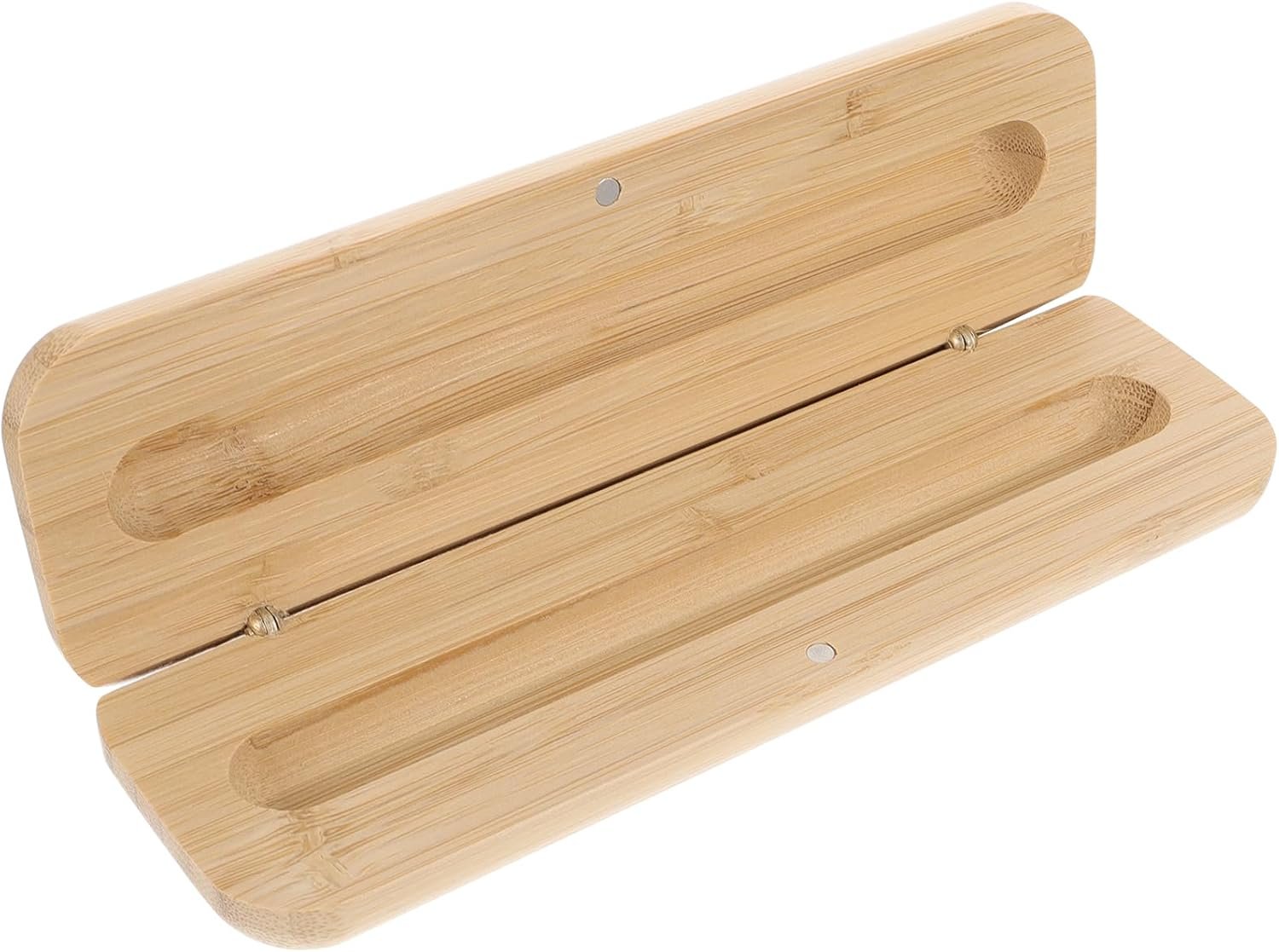 Ciieeo Wooden Single Pen Case for Desk Storage – Rectangular Stationery Box for Fountain Pen Display | Compact Pencil Organizer and Presentation Box for Professionals