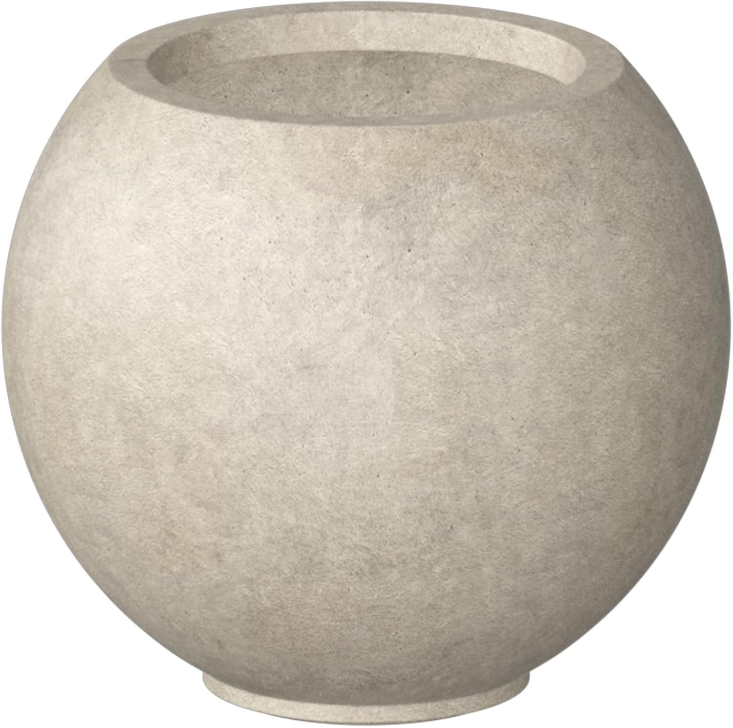 Kante Round Concrete Flower Pot,11 Inch Dia (7.9″ Opening) Sphere Shape Design Planter with Drainage Hole for Indoor & Outdoor Plants,Gift,Lightweight & Weathered Concrete