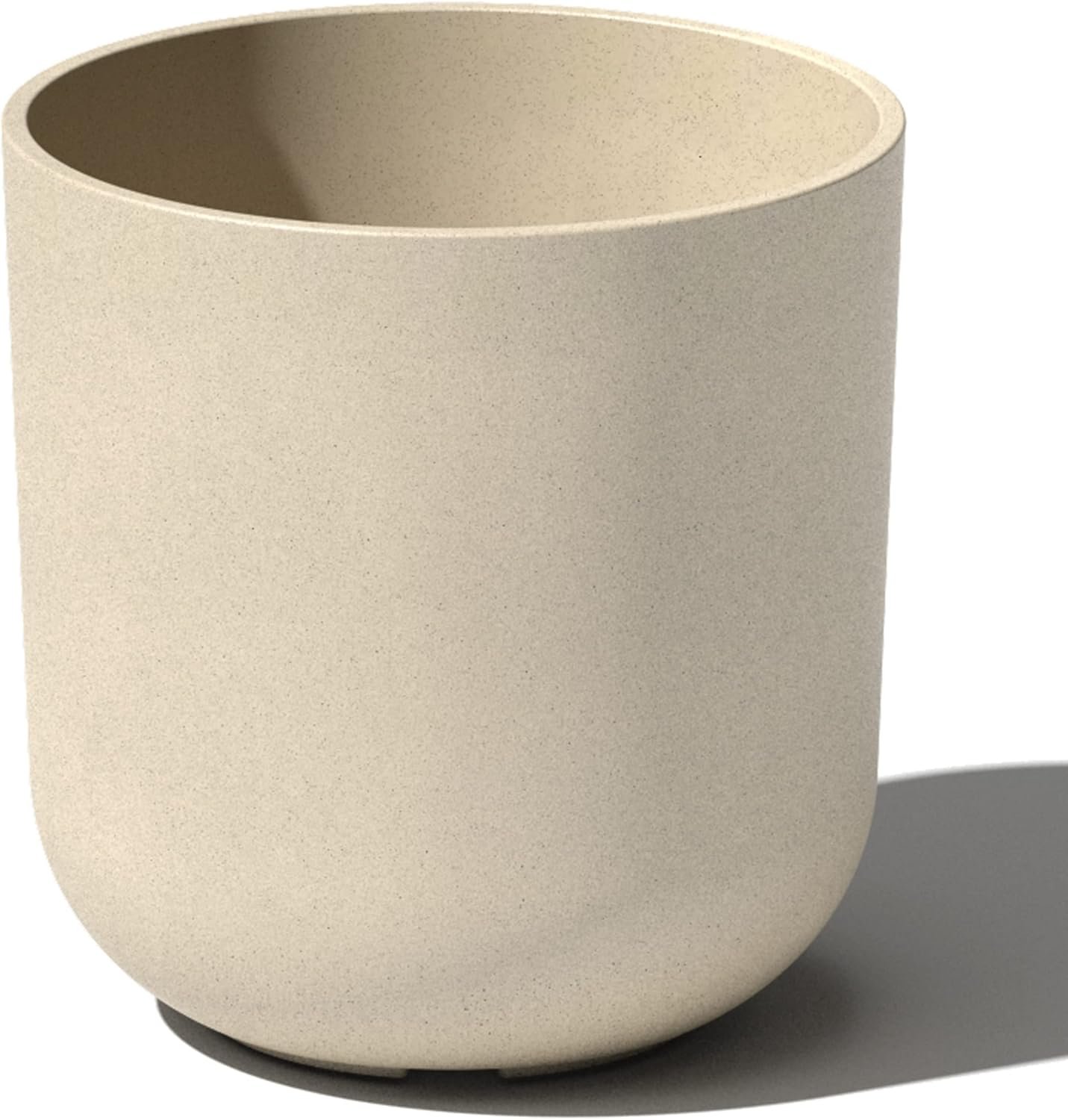 Veradek Mason Series Lima Planter – Round Planter for Indoor or Outdoor Porch/Garden | Made from Plastic-Stone Composite with Drainage Holes | Modern Décor for Succulents, Flowers, Small Plants