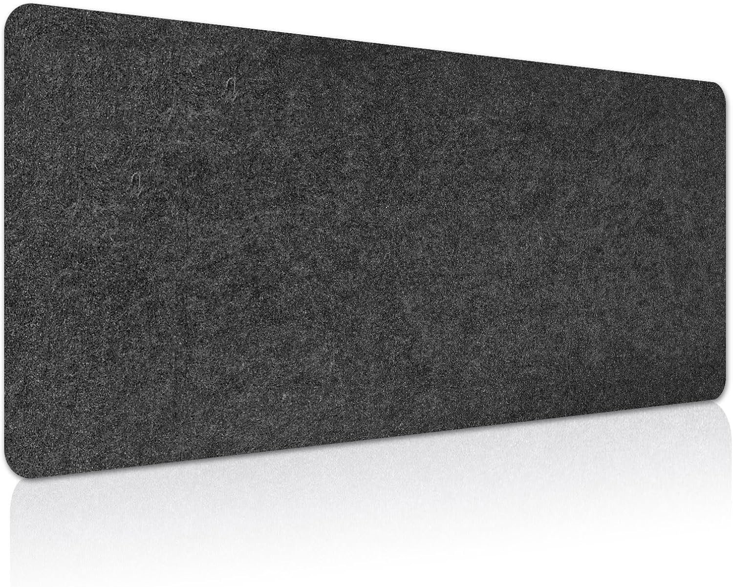 Large Felt Desk mat 36×12 inches, with Non-Slip Full Desk Mouse Pad,Office Computer Desk Mat for Keyboard,Felt Desk Mat for Desk Pad Protector (Dark Gray)