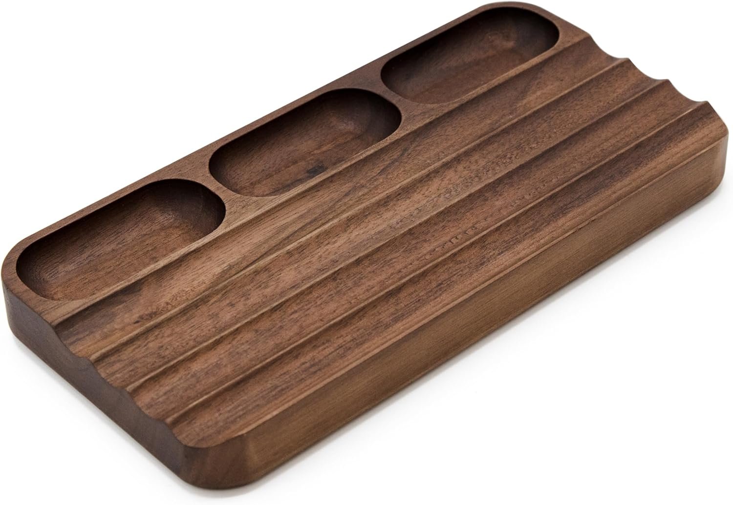 MUUJEE Wooden Desk Pen Pencil Organizer – 7.5 x 3.75 for Work Teacher Dad Wood Pencils Tray Work Minimalist Rustic, Gift for The Man who has it All