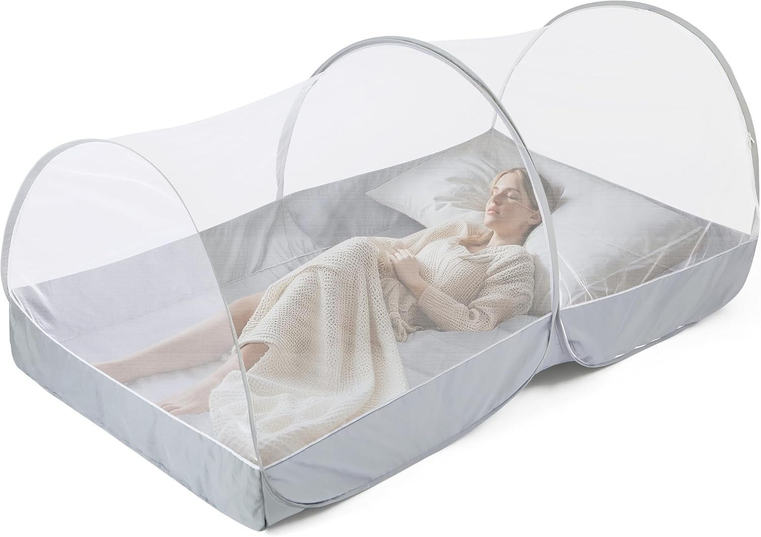 Mosquito Net for Bed – Pop Up Bed Tent – Portable Travel Mosquito Net, Mosquito Netting for Suitable for Baby, Adult Bedroom, Camping, Napping, Patio
