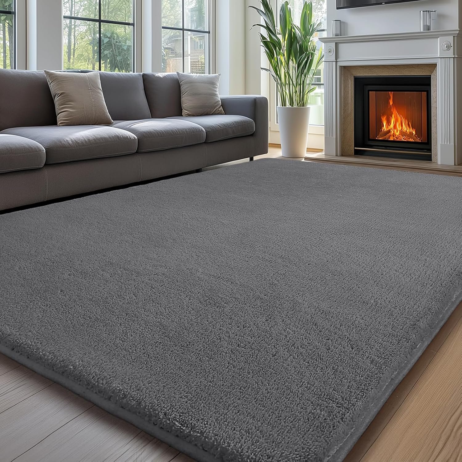 Sour Lemon 8×10 Area Rugs for Living Room, Soft Large Area Rug Fluffy Rugs for Bedroom，Machine Washable Area Rug Non Slip Carpet Rug for Living Room Playroom Kids Room Home Decor