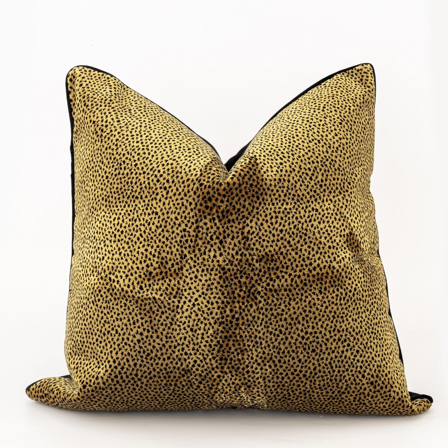 High-Precision Jacquard Velvet Cutting Process Animals Pattern Pillow Cover,1pc Single-Sided with Zipper(no Pillow core) Black Camel Leopard Pattern 20 x 20inches